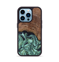 iPhone 14 Pro Wood Phone Case - Donovan (Green, 815690)