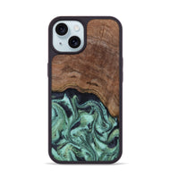 iPhone 15 Wood Phone Case - Donovan (Green, 815690)