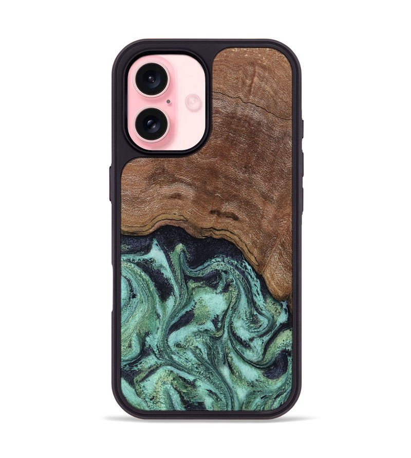 iPhone 16 Wood Phone Case - Donovan (Green, 815690)