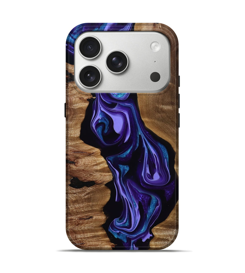 iPhone 17 Pro Wood Live Edge Phone Case - Lilla (Purple, 815786)