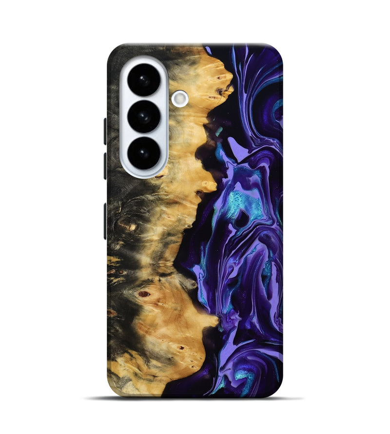 Galaxy S26 Wood Live Edge Phone Case - Tatum (Purple, 815788)