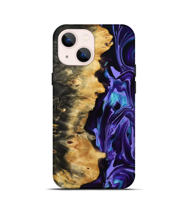 iPhone 13 mini Wood Live Edge Phone Case - Tatum (Purple, 815788)