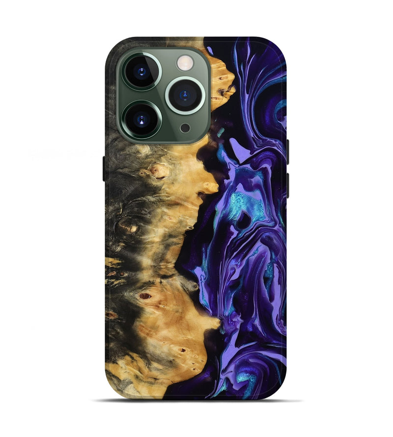 iPhone 13 Pro Wood Live Edge Phone Case - Tatum (Purple, 815788)