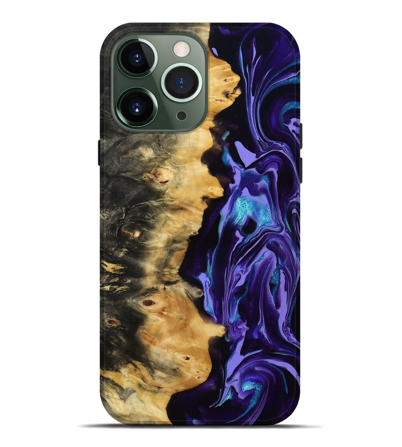 iPhone 13 Pro Max Wood Live Edge Phone Case - Tatum (Purple, 815788)
