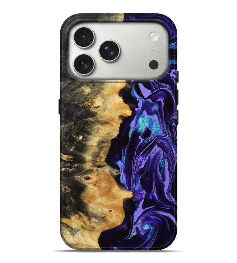 iPhone 17 Pro Max Wood Live Edge Phone Case - Tatum (Purple, 815788)