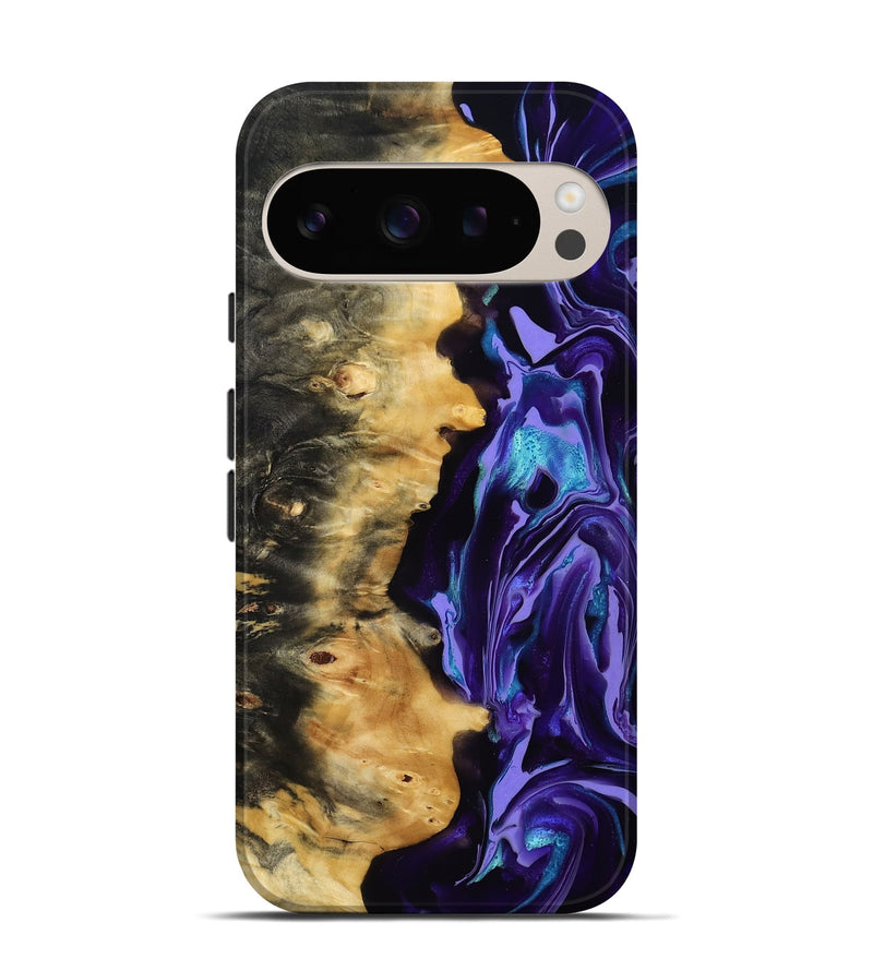 Pixel 9 Pro Wood Live Edge Phone Case - Tatum (Purple, 815788)