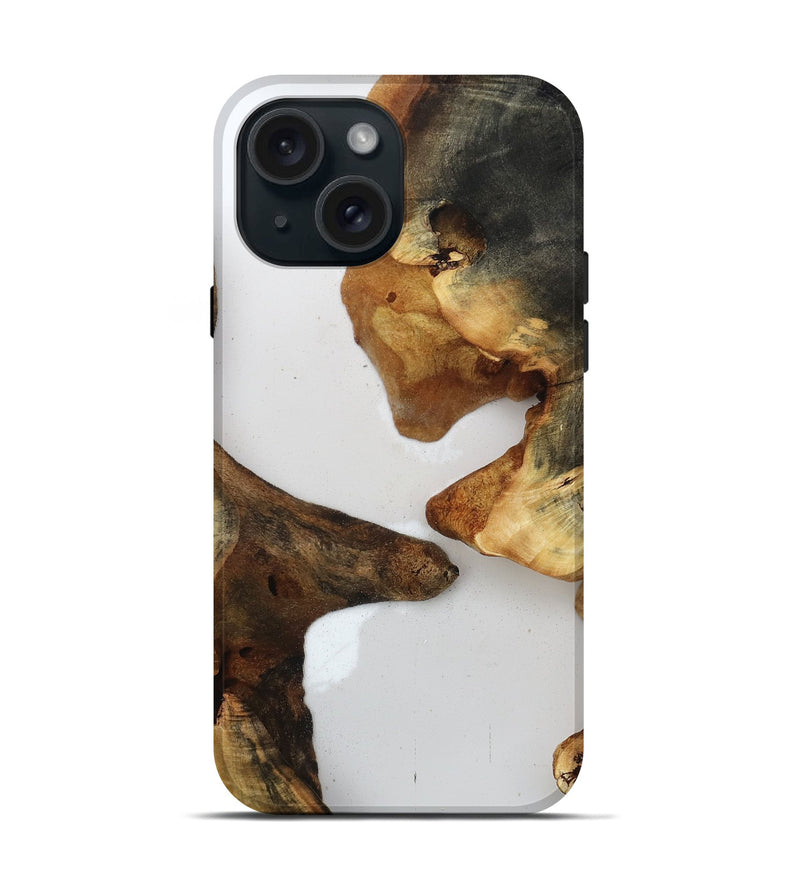 iPhone 15 Wood Live Edge Phone Case - Jaylah (Clear, 815789)