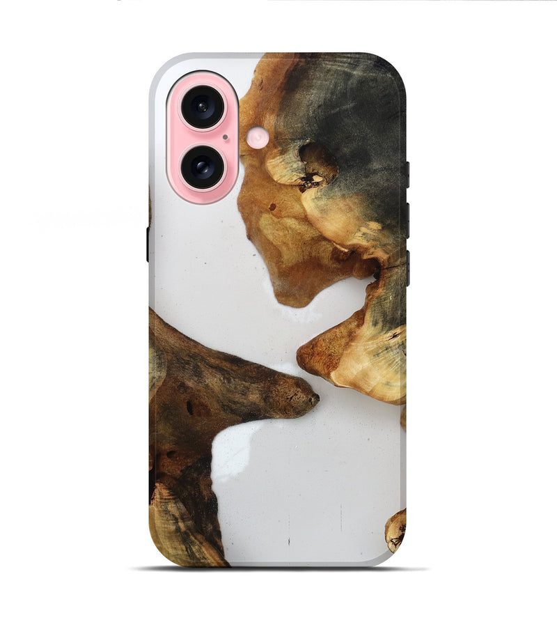 iPhone 16 Wood Live Edge Phone Case - Jaylah (Clear, 815789)