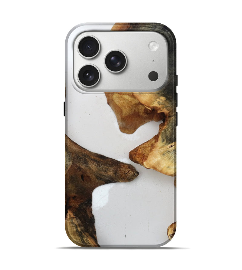 iPhone 17 Pro Wood Live Edge Phone Case - Jaylah (Clear, 815789)