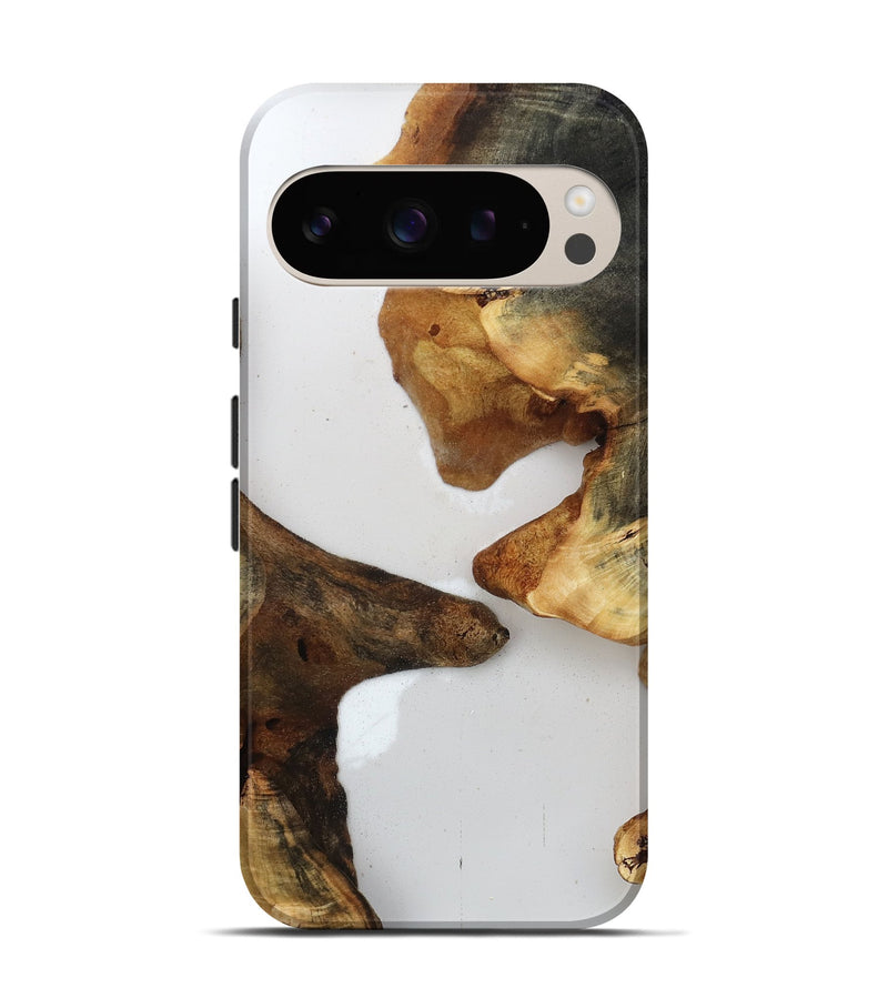 Pixel 9 Pro Wood Live Edge Phone Case - Jaylah (Clear, 815789)