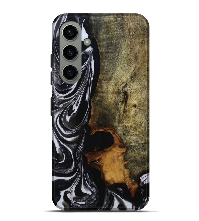 Galaxy S24 Plus Wood Live Edge Phone Case - Janiah (Black & White, 815795)