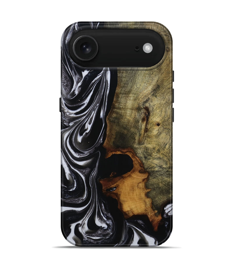 iPhone 17 Air Wood Live Edge Phone Case - Janiah (Black & White, 815795)