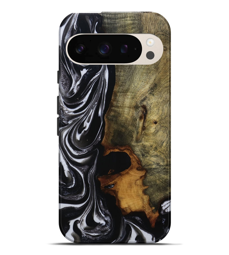 Pixel 10 Pro XL Wood Live Edge Phone Case - Janiah (Black & White, 815795)