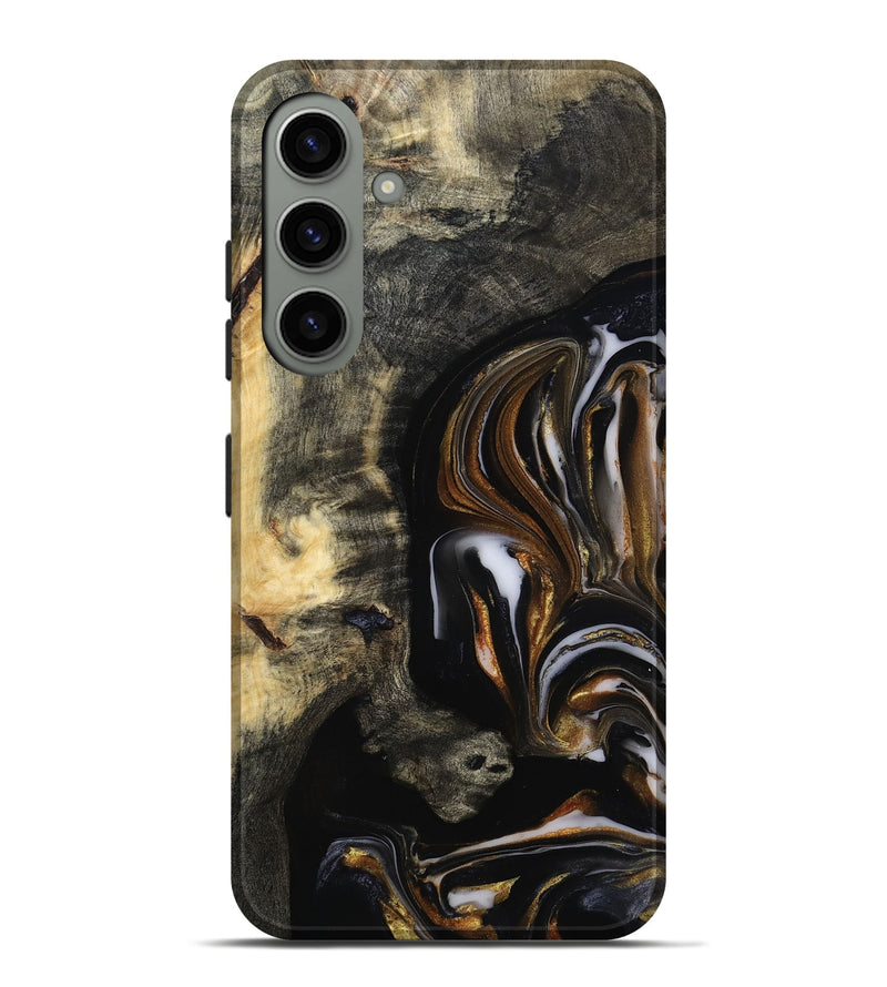 Galaxy S24 Plus Wood Live Edge Phone Case - Hyman (Black & White, 815797)