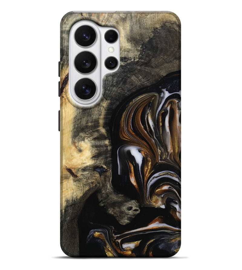 Galaxy S26 Ultra Wood Live Edge Phone Case - Hyman (Black & White, 815797)