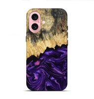 iPhone 16 Wood Live Edge Phone Case - Baby (Purple, 815798)