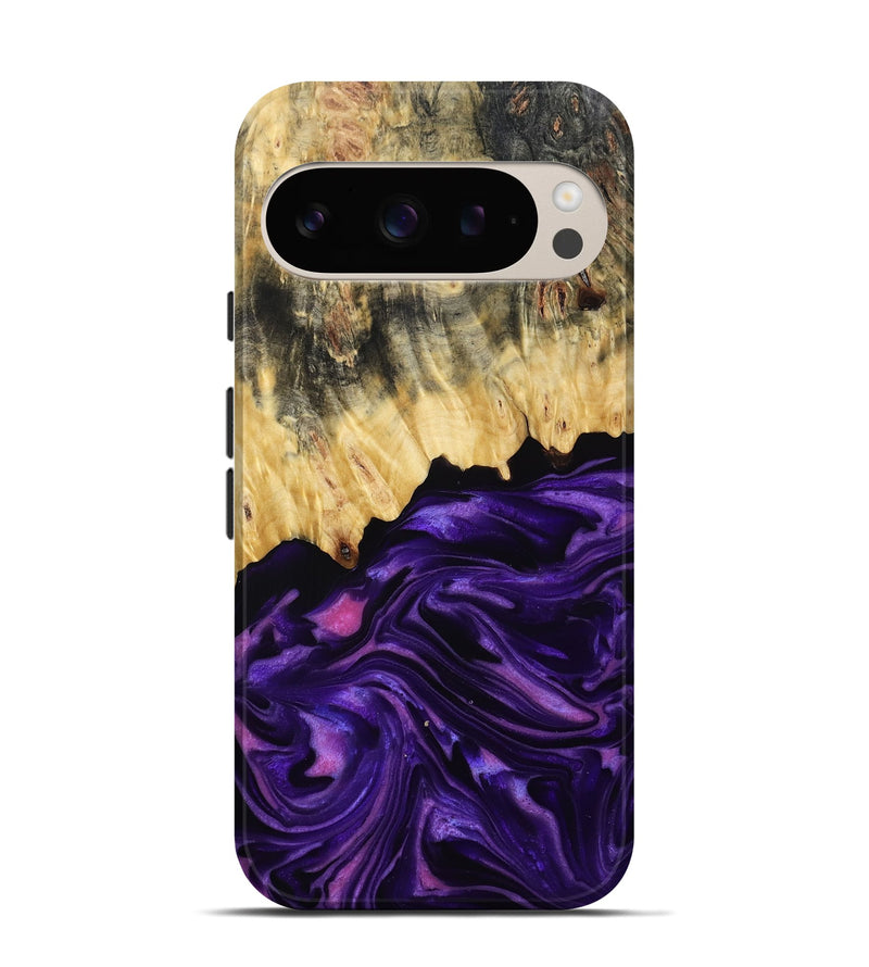 Pixel 9 Pro Wood Live Edge Phone Case - Baby (Purple, 815798)