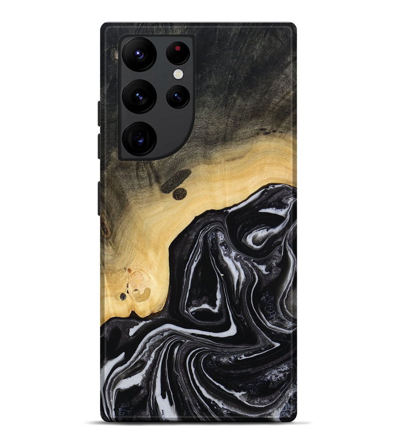 Galaxy S22 Ultra Wood Live Edge Phone Case - Wylder (Black & White, 815799)