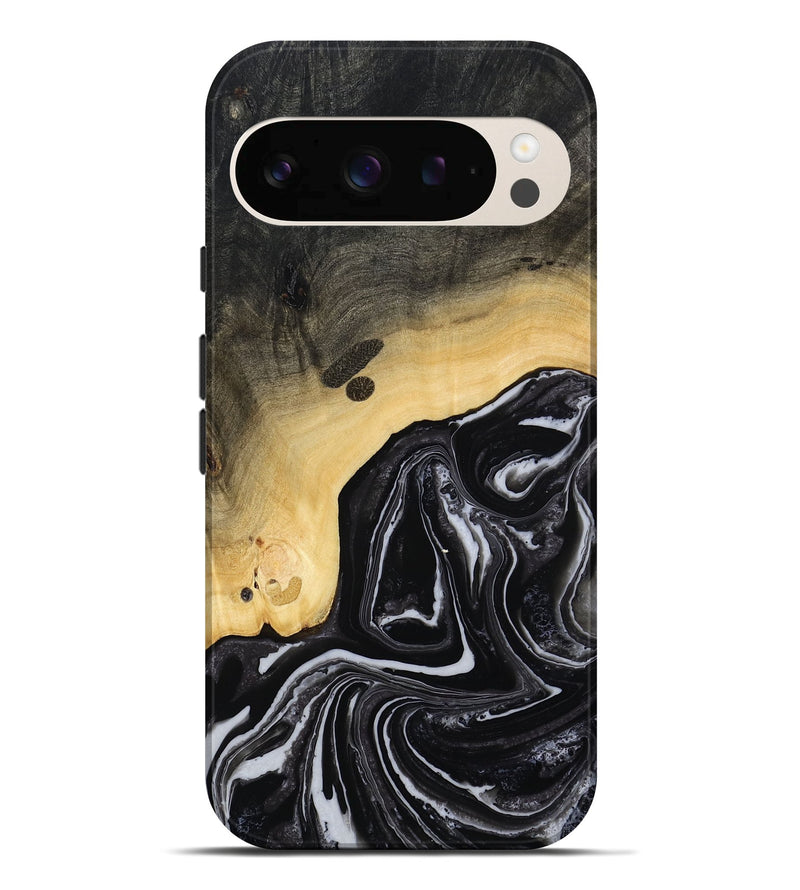 Pixel 10 Pro XL Wood Live Edge Phone Case - Wylder (Black & White, 815799)
