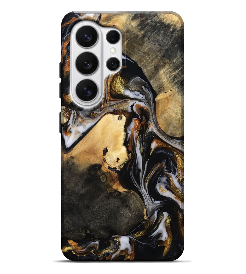 Galaxy S26 Ultra Wood Live Edge Phone Case - Carley (Black & White, 815801)