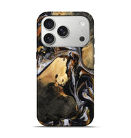iPhone 17 Pro Wood Live Edge Phone Case - Carley (Black & White, 815801)