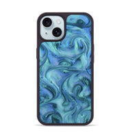 iPhone 15 ResinArt Phone Case - Mila (Blue, 815802)