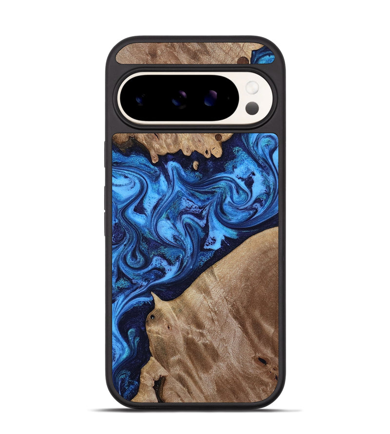 Pixel 9 Wood Phone Case - Mabel (Blue, 815803)