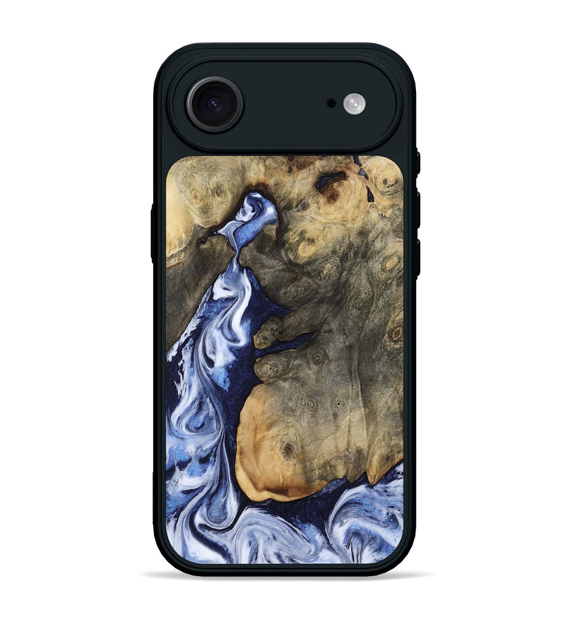 iPhone 17 Air Wood Phone Case - Leatha (Blue, 815804)