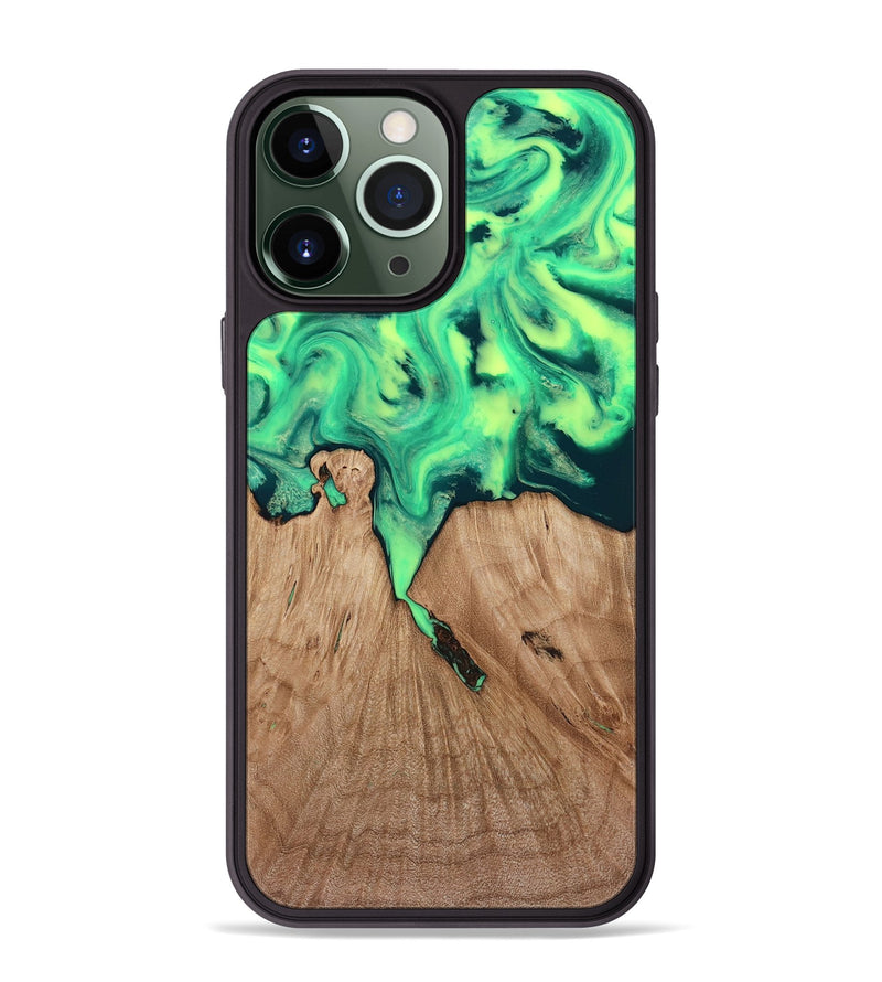 iPhone 13 Pro Max Wood Phone Case - Graham (Green, 815808)
