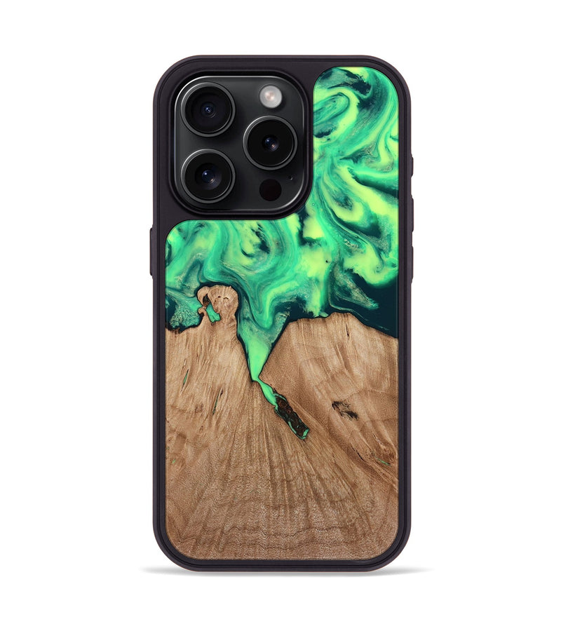 iPhone 15 Pro Wood Phone Case - Graham (Green, 815808)