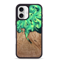 iPhone 16 Plus Wood Phone Case - Graham (Green, 815808)