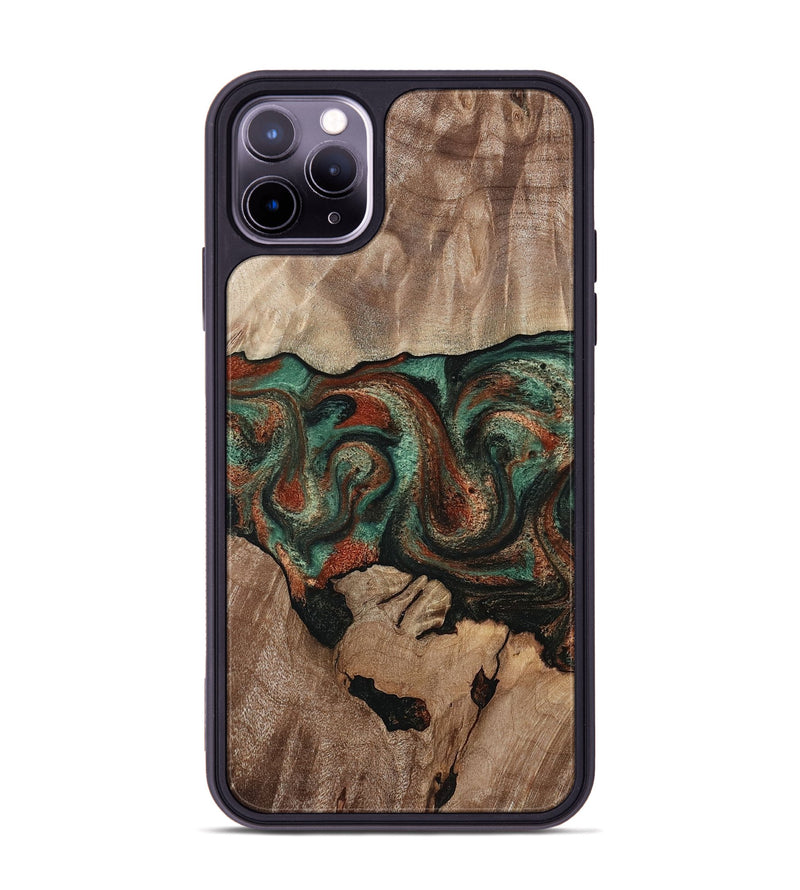 iPhone 11 Pro Max Wood Phone Case - Mose (Green, 815810)