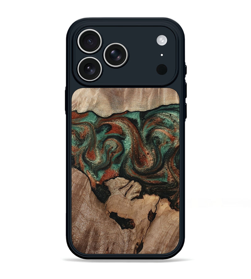 iPhone 17 Pro Max Wood Phone Case - Mose (Green, 815810)