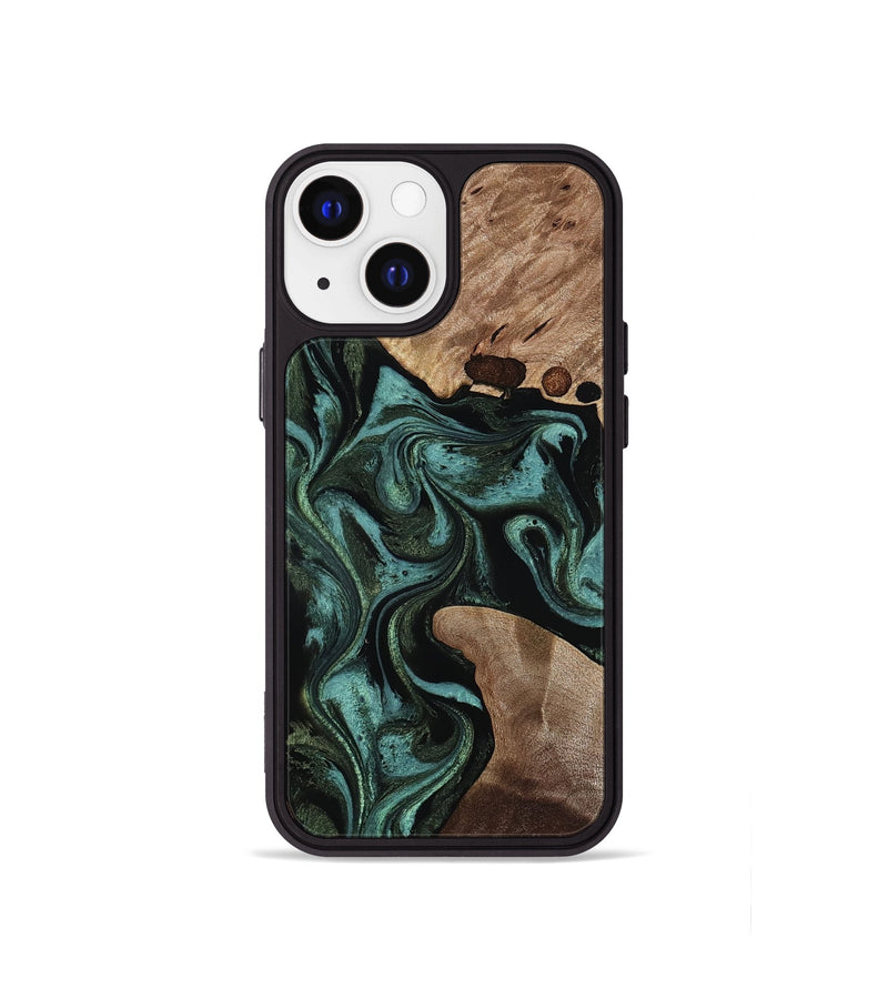 iPhone 13 mini Wood Phone Case - Jaxton (Green, 815811)