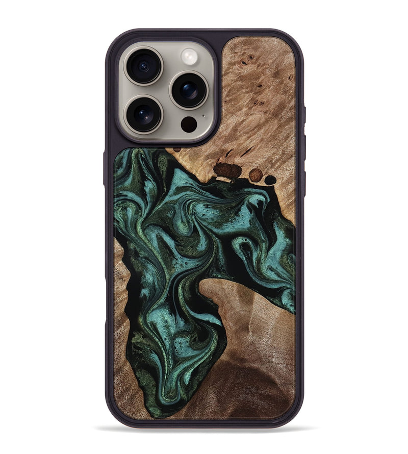 iPhone 16 Pro Max Wood Phone Case - Jaxton (Green, 815811)