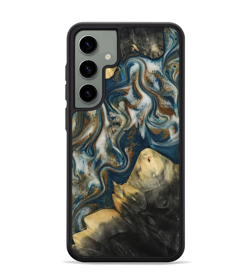 Galaxy S24 Plus Wood Phone Case - Ingrid (Teal & Gold, 815814)