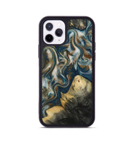 iPhone 11 Pro Wood Phone Case - Ingrid (Teal & Gold, 815814)