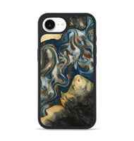 iPhone 17e Wood Phone Case - Ingrid (Teal & Gold, 815814)