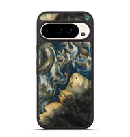 Pixel 9 Pro Wood Phone Case - Ingrid (Teal & Gold, 815814)