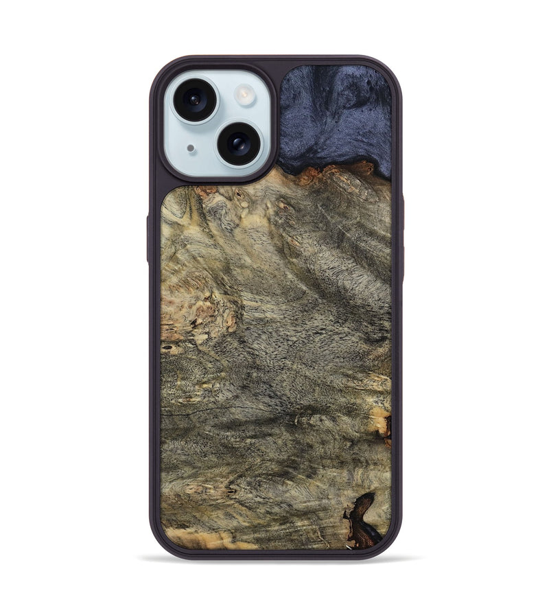 iPhone 15 Wood Phone Case - Tricia (Wood Burl, 815815)