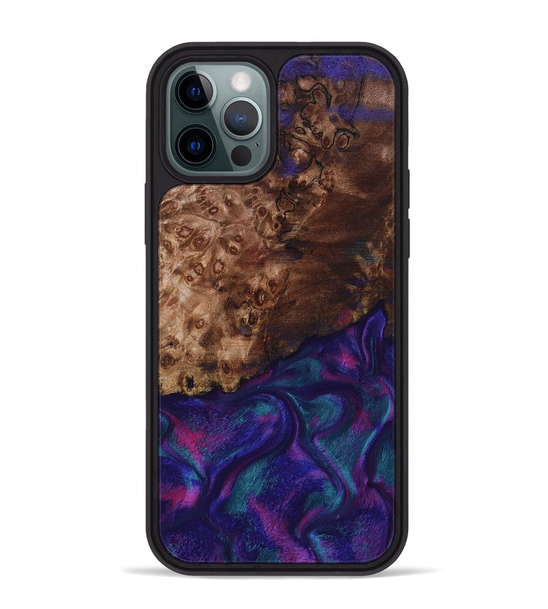 iPhone 12 Pro Max Wood Phone Case - Damari (Purple, 815817)