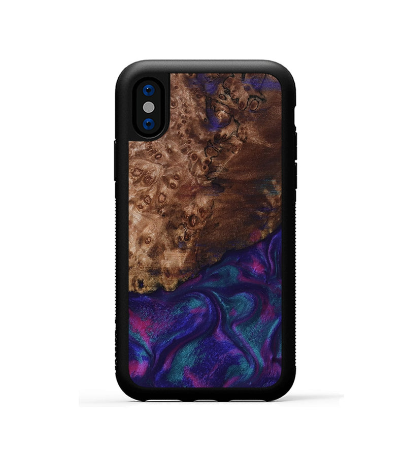iPhone Xs Wood Phone Case - Damari (Purple, 815817)