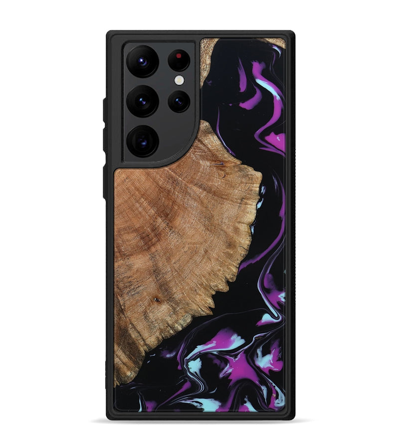 Galaxy S22 Ultra Wood Phone Case - Hakeem (Purple, 815818)