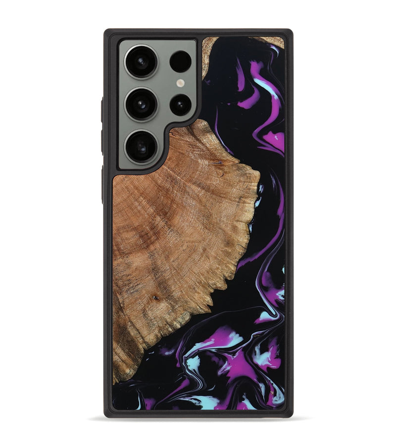 Galaxy S23 Ultra Wood Phone Case - Hakeem (Purple, 815818)