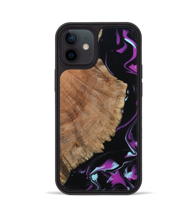 iPhone 12 Wood Phone Case - Hakeem (Purple, 815818)