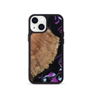 iPhone 13 mini Wood Phone Case - Hakeem (Purple, 815818)