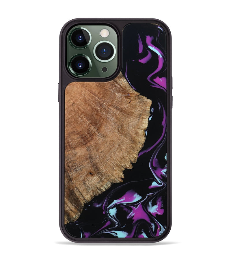 iPhone 13 Pro Max Wood Phone Case - Hakeem (Purple, 815818)