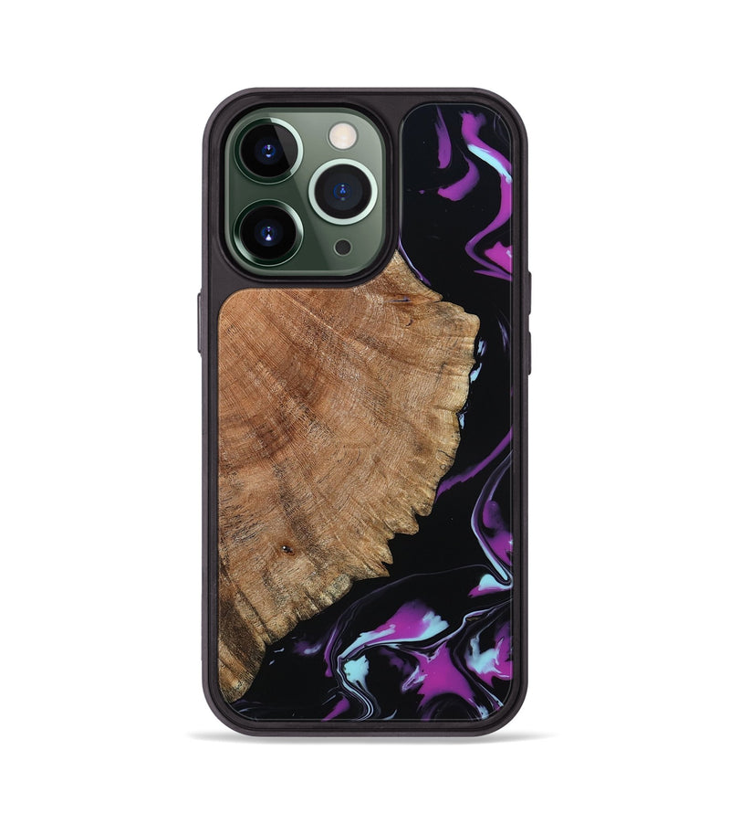 iPhone 13 Pro Wood Phone Case - Hakeem (Purple, 815818)