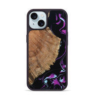 iPhone 15 Wood Phone Case - Hakeem (Purple, 815818)