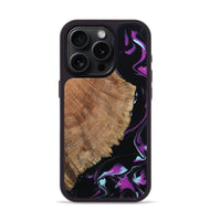 iPhone 15 Pro Wood Phone Case - Hakeem (Purple, 815818)